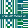 Five Blue & Green Patterns (Digital Download)