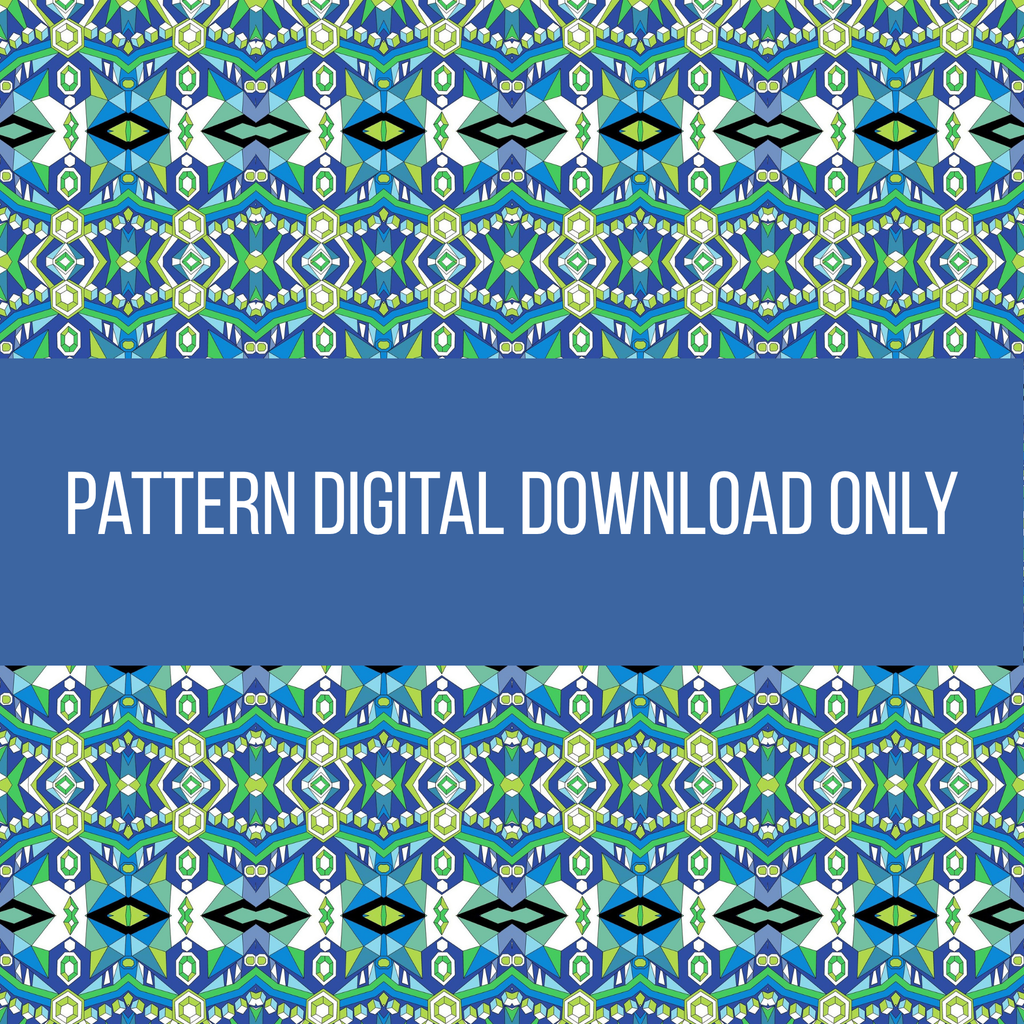 Geometric Indian Dancer Eye Seamless Pattern No.5 The Final Pattern | Digital Download | Series 1 - Sparks & Noises