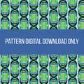 Geometric Blue Green Seamless Pattern | Series 1 No. 4 | Digital Surface Design Download