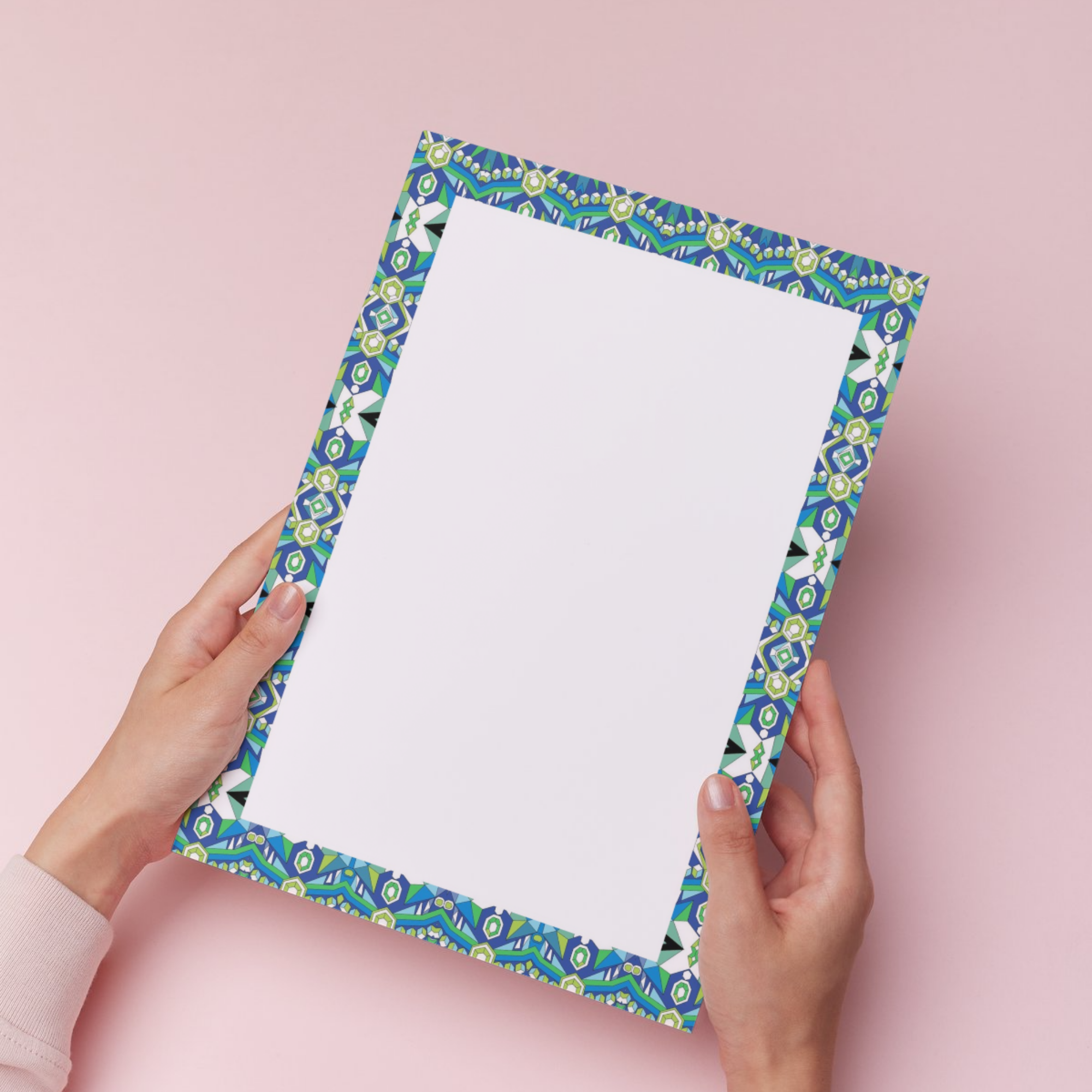 Indian Crown Gem Border Journal Page - Final Page | Printable Writing - Series 1 - Sparks & Noises