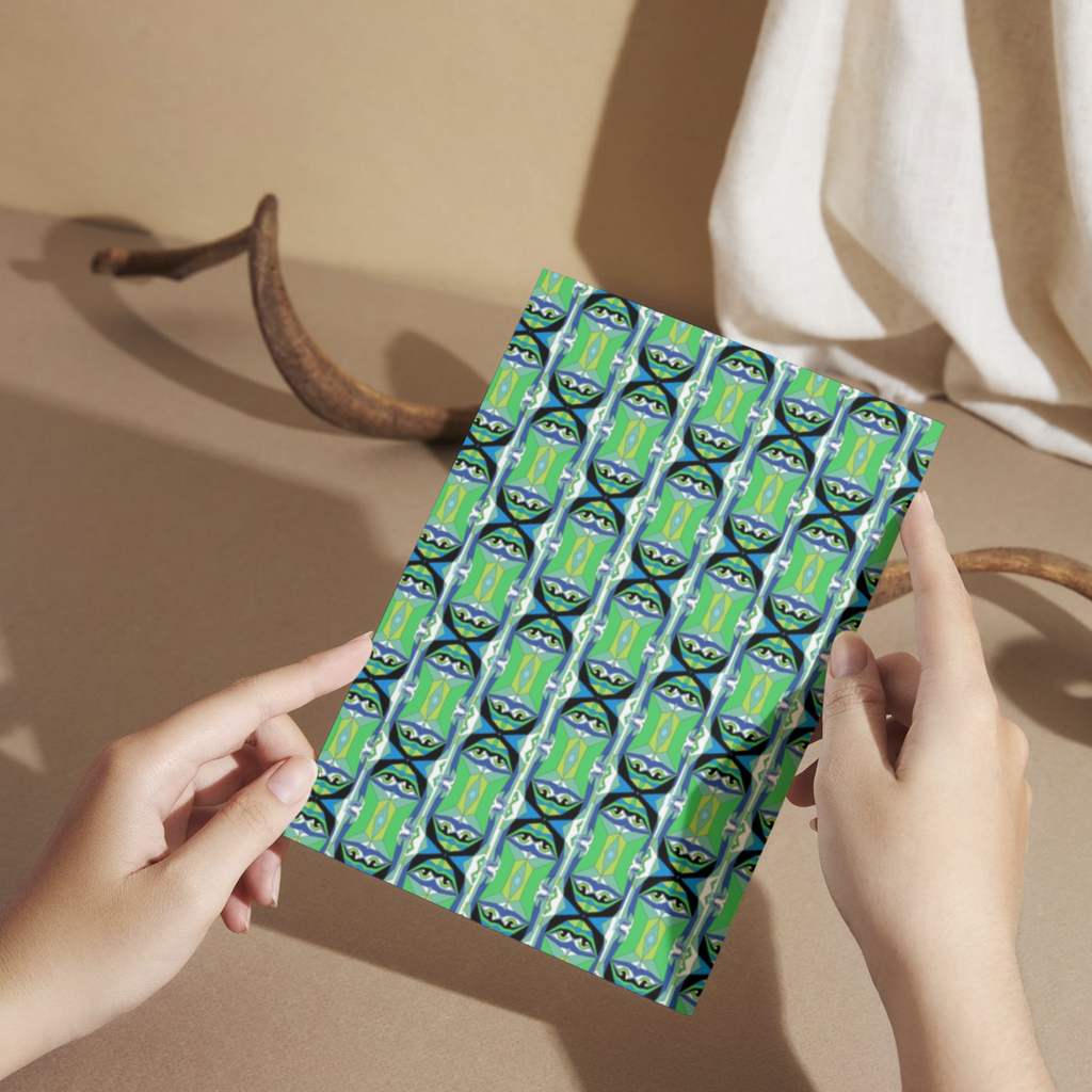 Geometric Blue Green Seamless Pattern | Series 1 No. 4 | Digital Surface Design Download