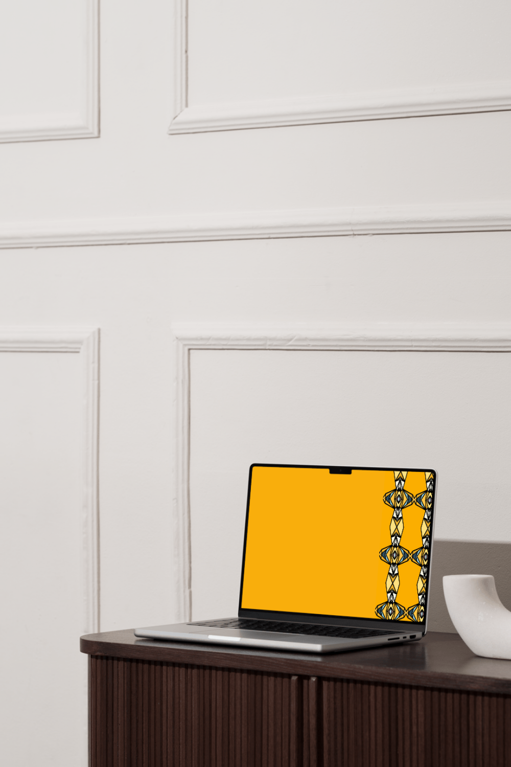 Series 2 Desktop Wallpaper No.1 Krishna Geometric Background | Gold Black Indian Art | Instant Digital Download