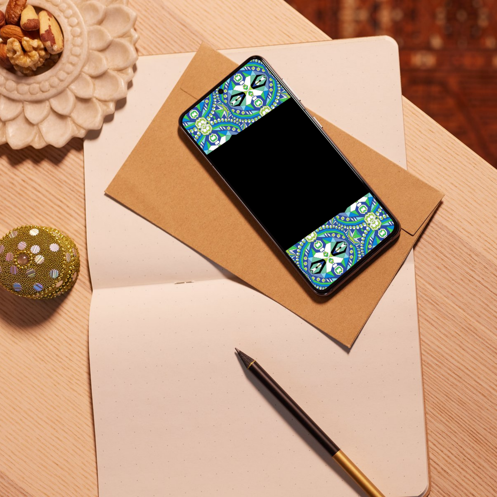 Geometric Indian Medallion Phone Wallpaper No.1 Instant Digital Download | Wallpaper Series 1 - Sparks & Noises