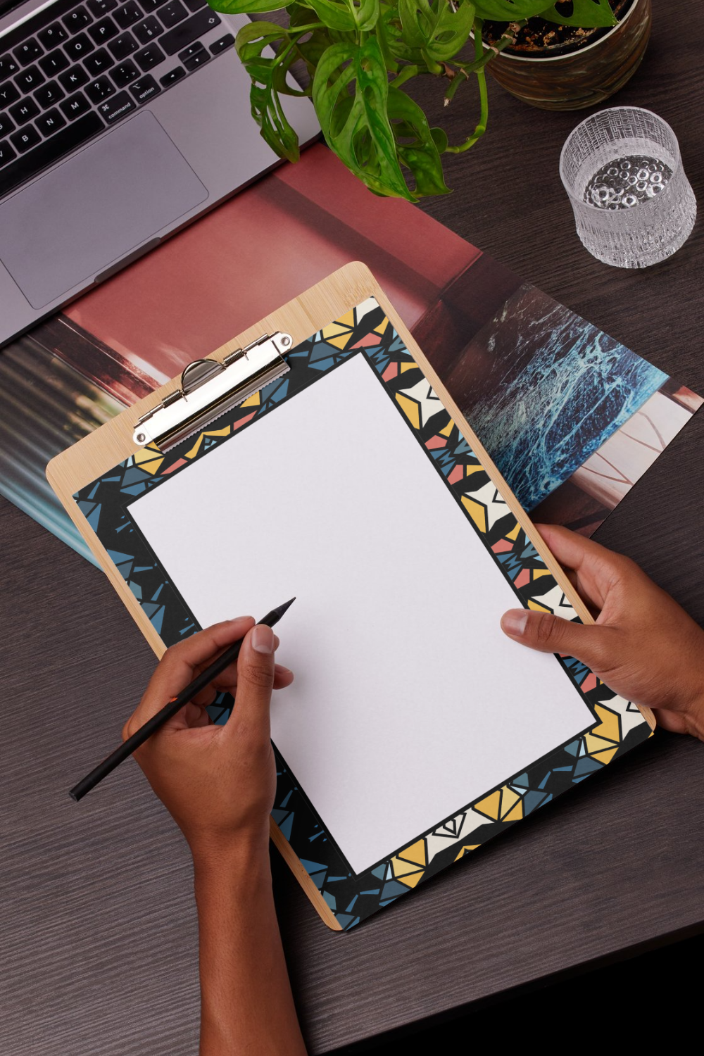 Geometric Indian Divine Border Journal Page No.1 Series 2 | Krishna-Inspired Printable Writing Page | Instant Digital Download - Sparks & Noises