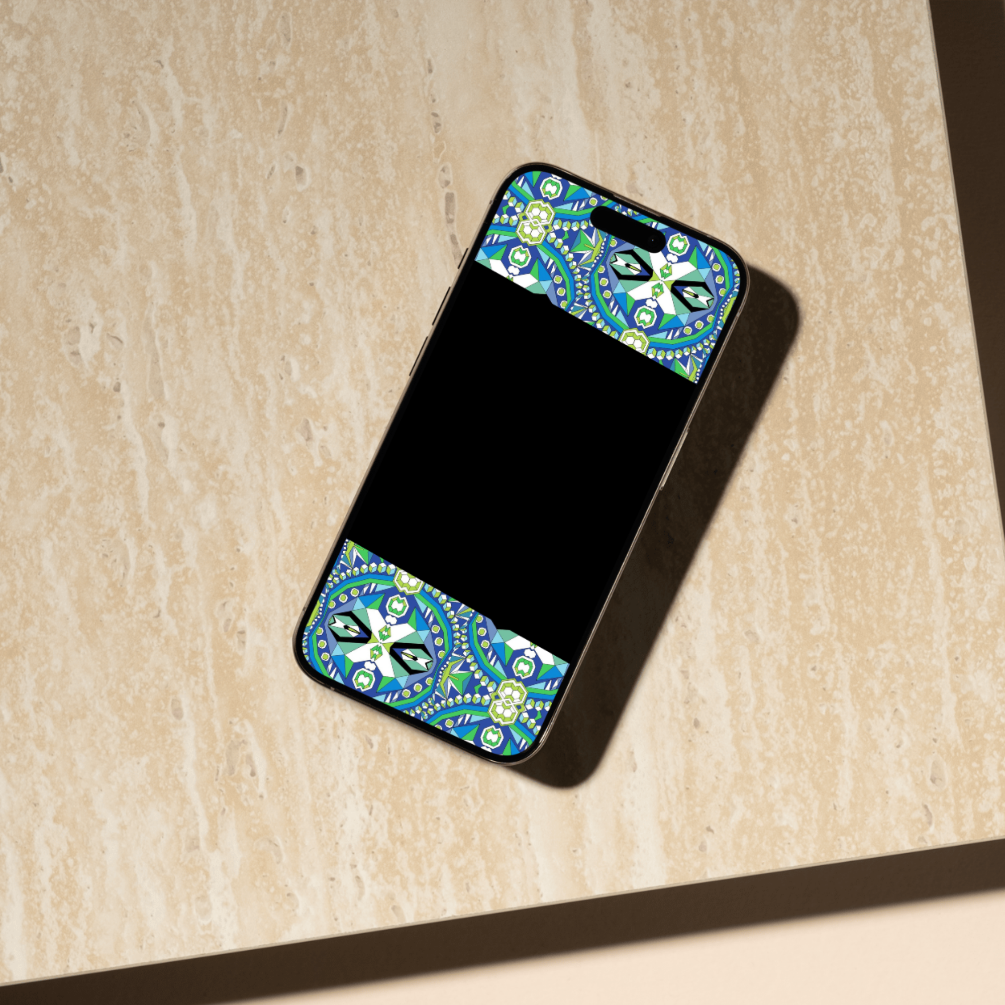 Geometric Indian Medallion Phone Wallpaper No.1 Instant Digital Download | Wallpaper Series 1 - Sparks & Noises