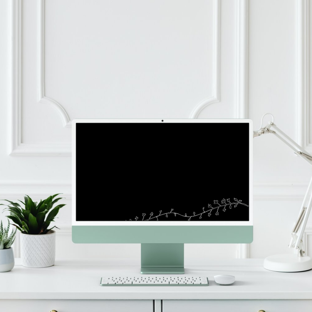 Minimal Botanical Desktop Wallpaper (Digital Download)