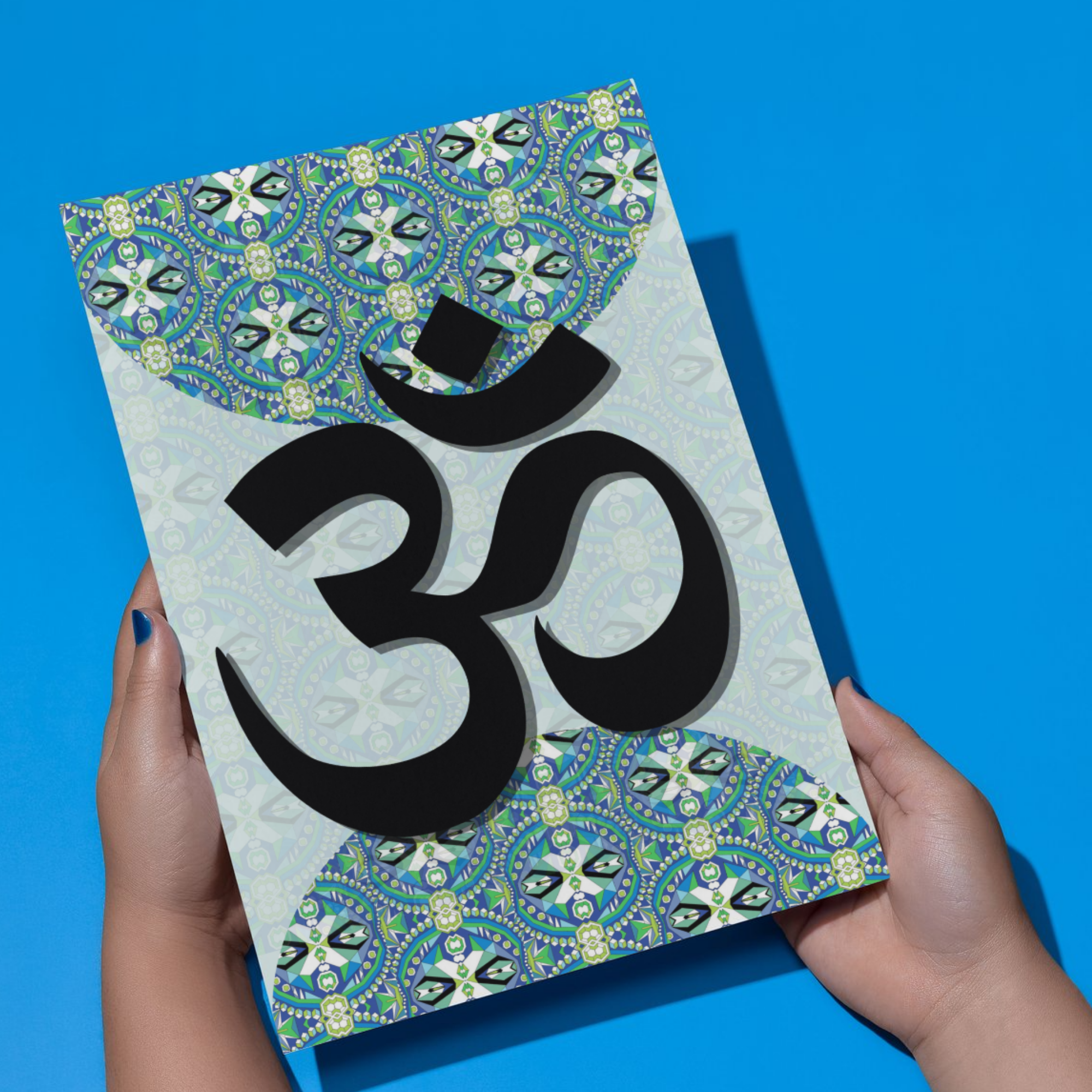 Om Symbol Geometric Indian Art Printable Wall Art | Instant Digital Download | Sacred Words No.1 - Sparks & Noises