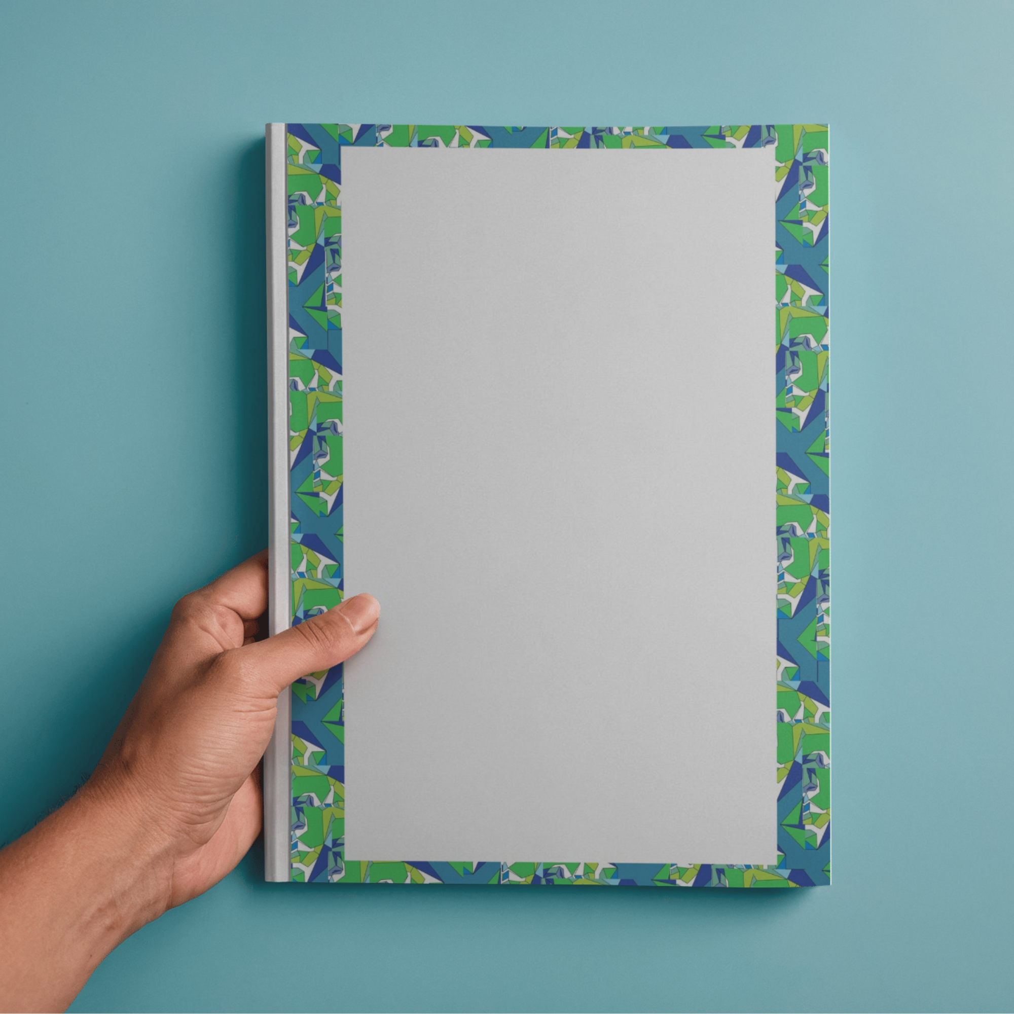Emerald Green & Teal Geometric Journal Page | Printable Border Frame | Digital Download - Sparks & Noises