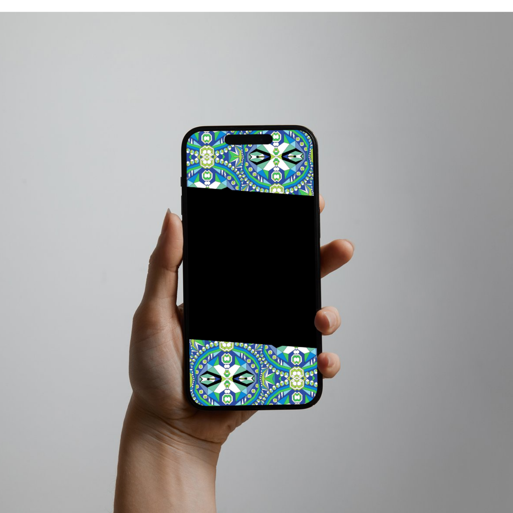 Geometric Indian Medallion Phone Wallpaper No.1 Instant Digital Download | Wallpaper Series 1 - Sparks & Noises