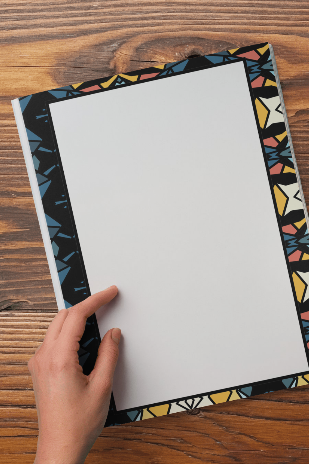 Geometric Indian Divine Border Journal Page No.1 Series 2 | Krishna-Inspired Printable Writing Page | Instant Digital Download - Sparks & Noises
