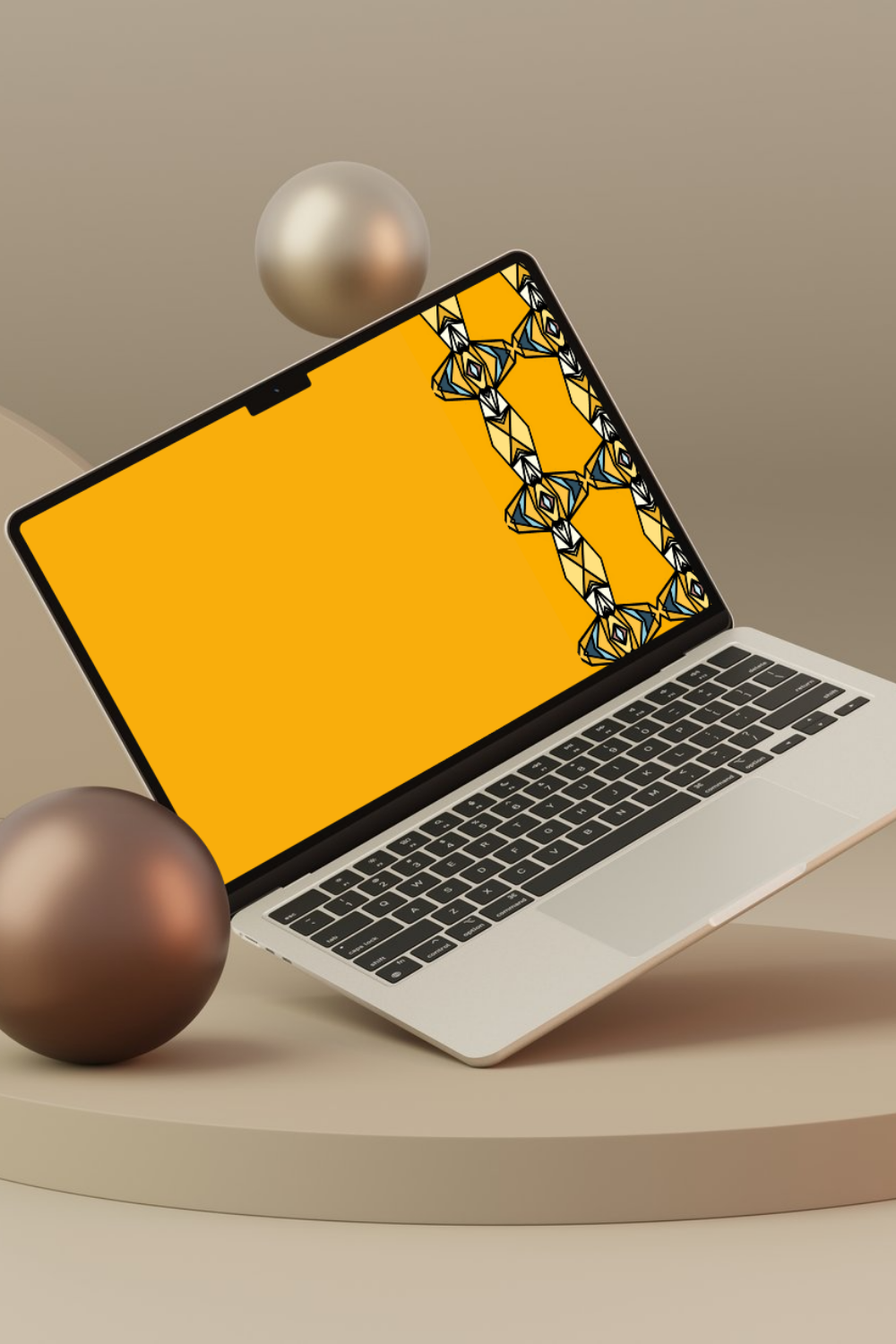 Series 2 Desktop Wallpaper No.1 Krishna Geometric Background | Gold Black Indian Art | Instant Digital Download