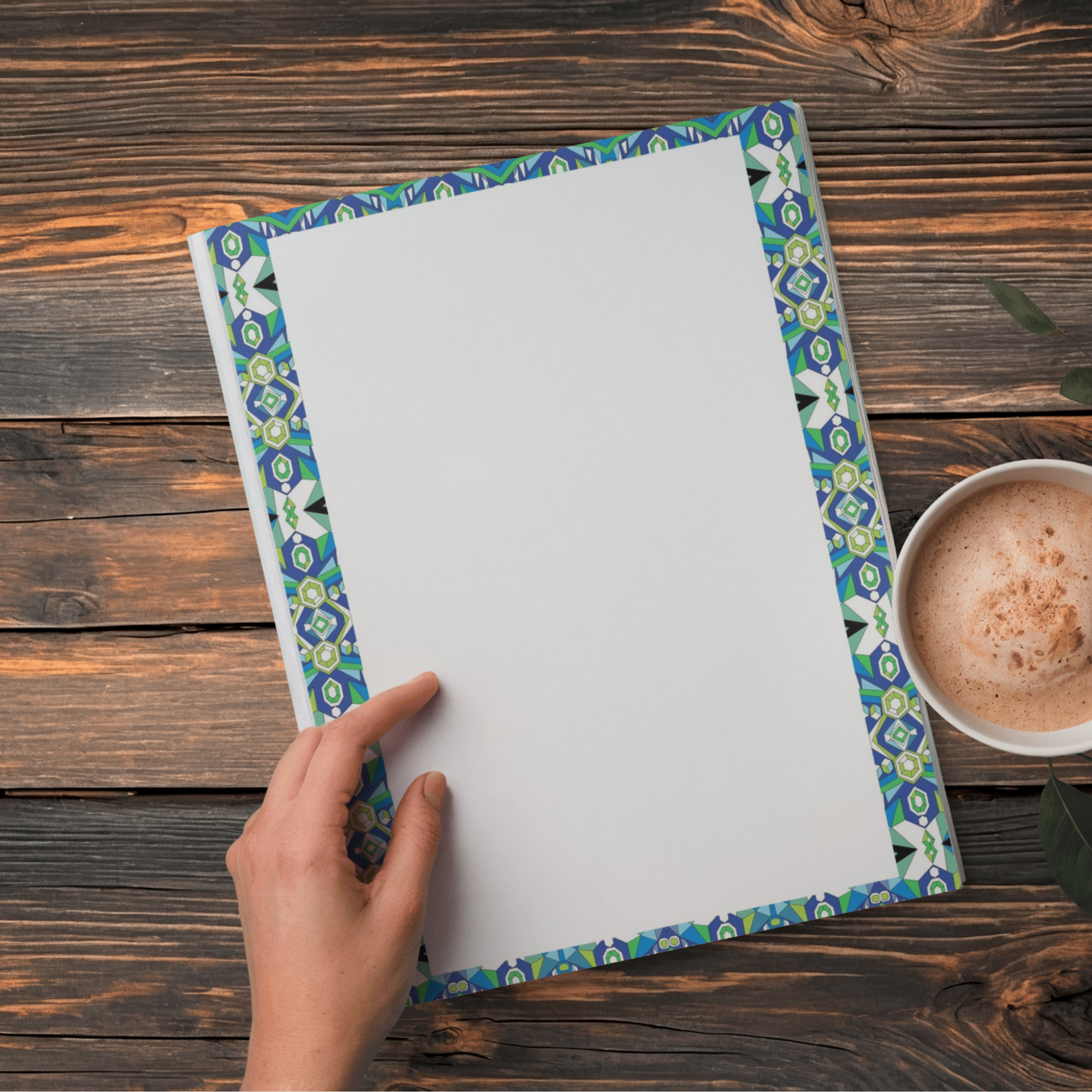 Indian Crown Gem Border Journal Page - Final Page | Printable Writing - Series 1 - Sparks & Noises