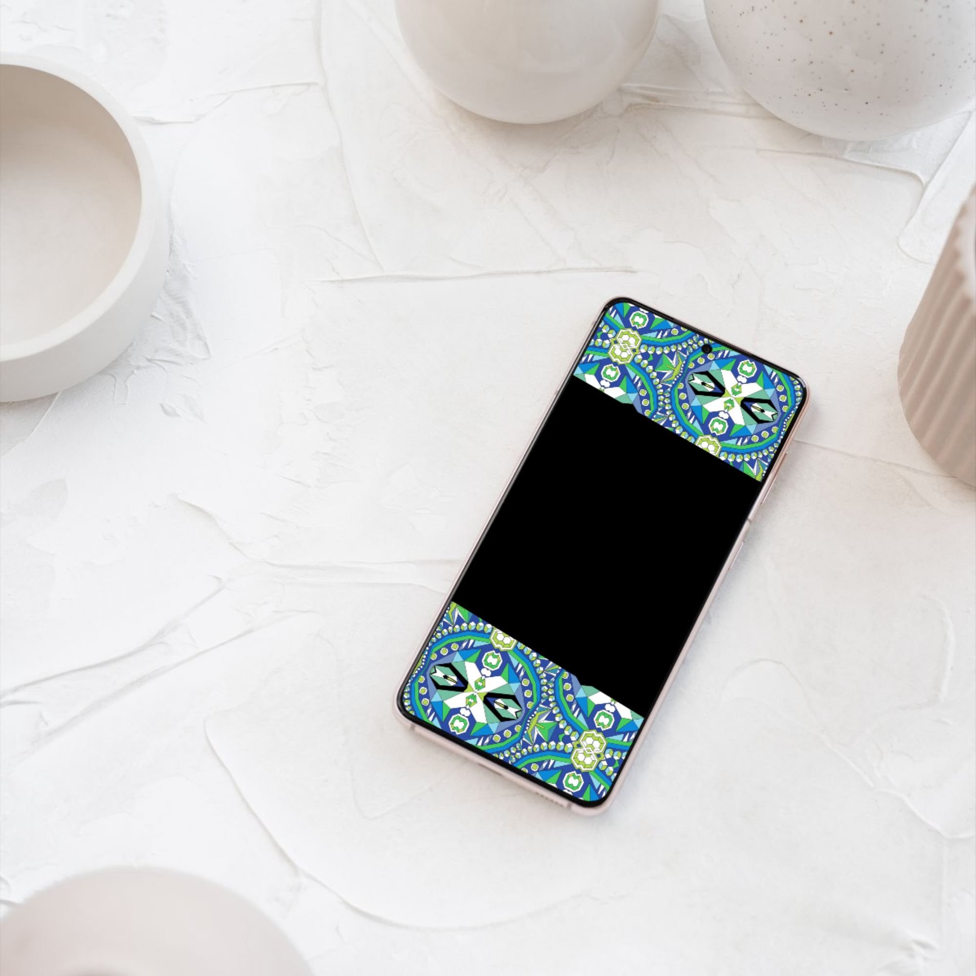Geometric Indian Medallion Phone Wallpaper No.1 Instant Digital Download | Wallpaper Series 1 - Sparks & Noises