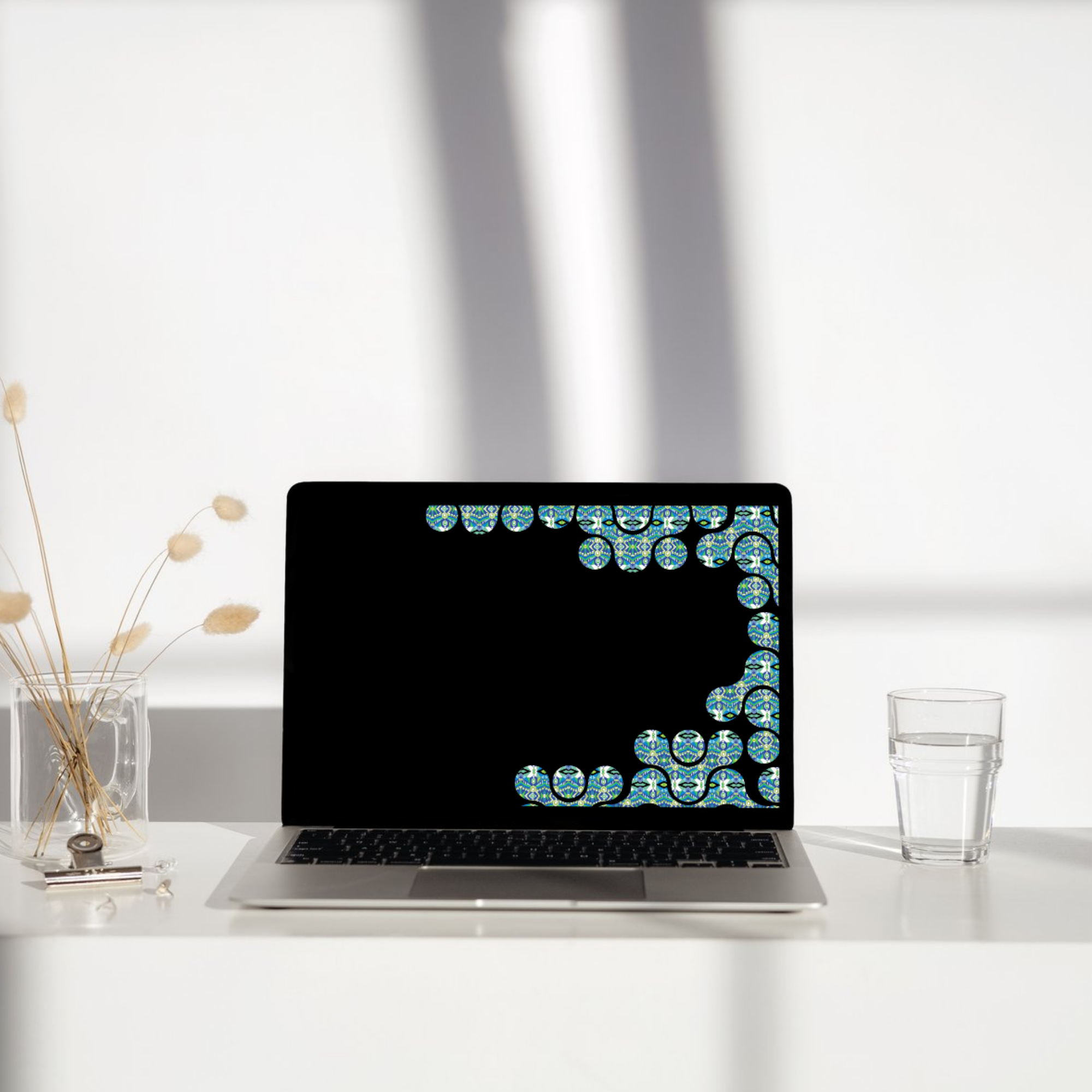 Geometric Indian Gem Desktop Wallpaper Full HD Laptop & Mac Background | Instant Digital Download - Sparks & Noises