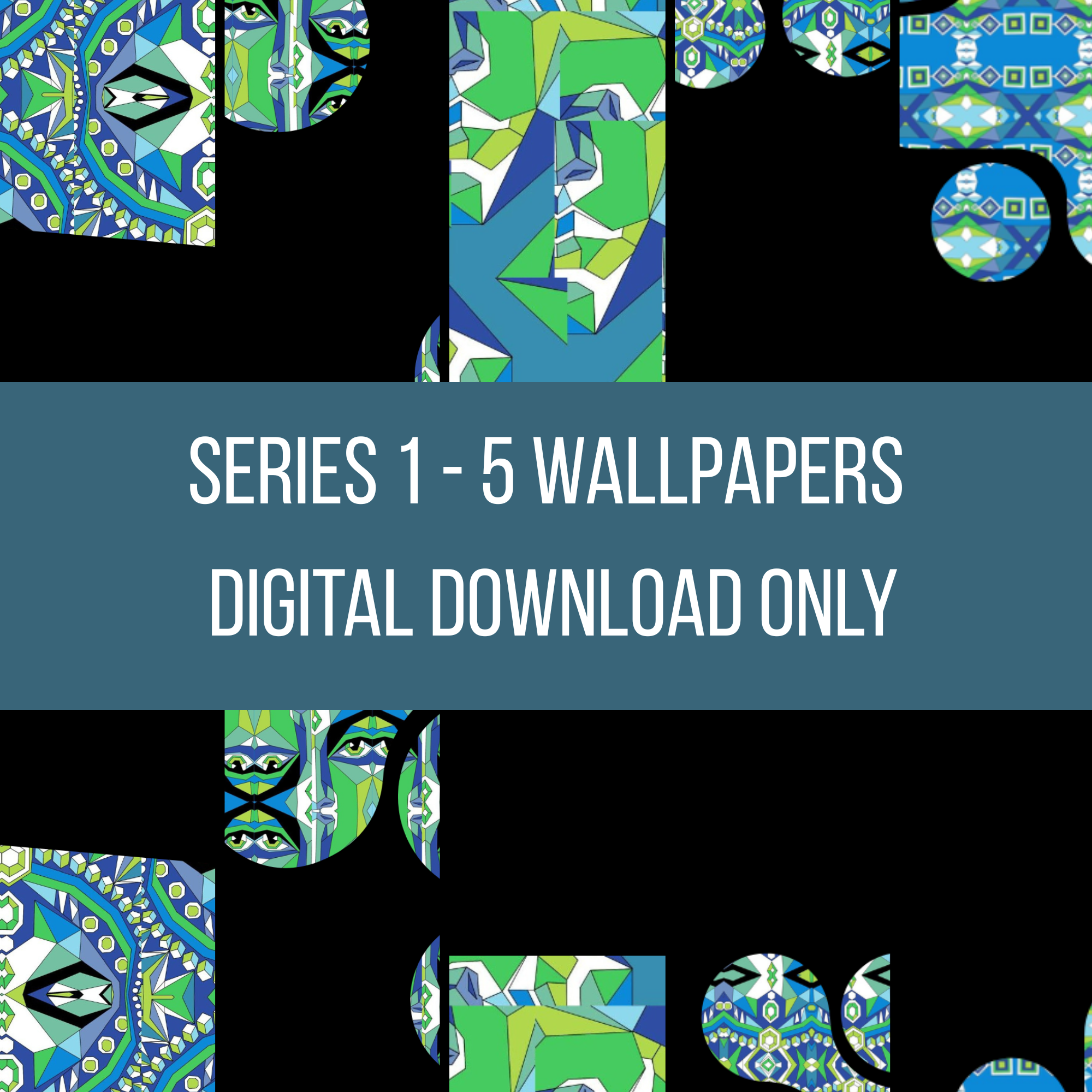 Series 1 Complete Wallpaper Set All 5 | Phone · Desktop · iPad | Indian Geometric Art | Instant Digital Download